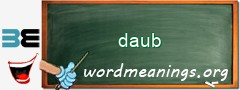 WordMeaning blackboard for daub